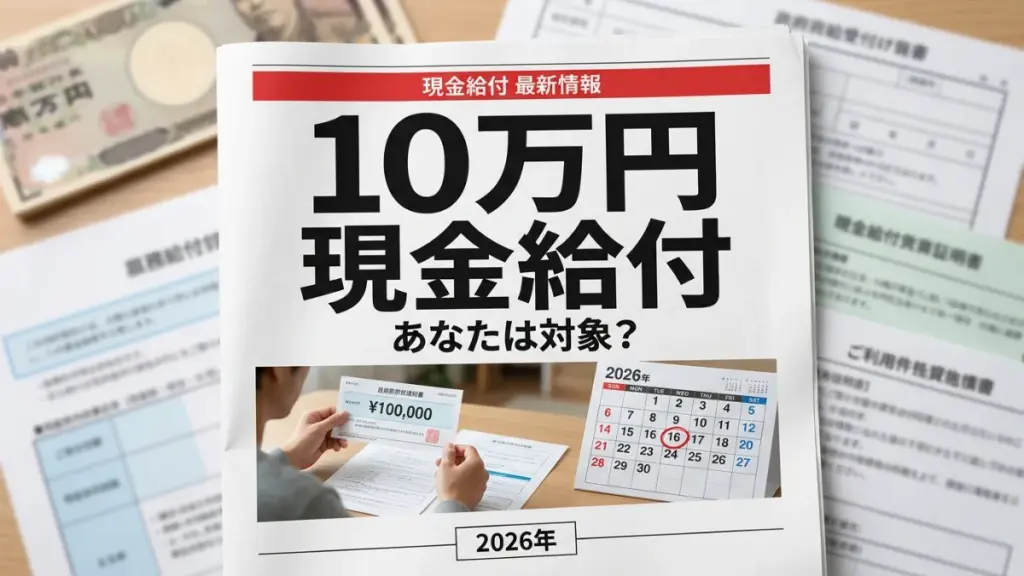 日本の10万円現金給付2026