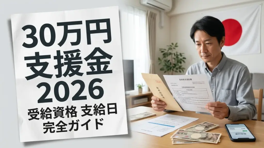 日本の30万円支援金2026