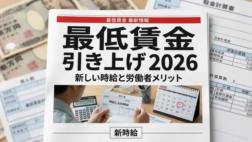 日本の最低賃金引き上げ2026